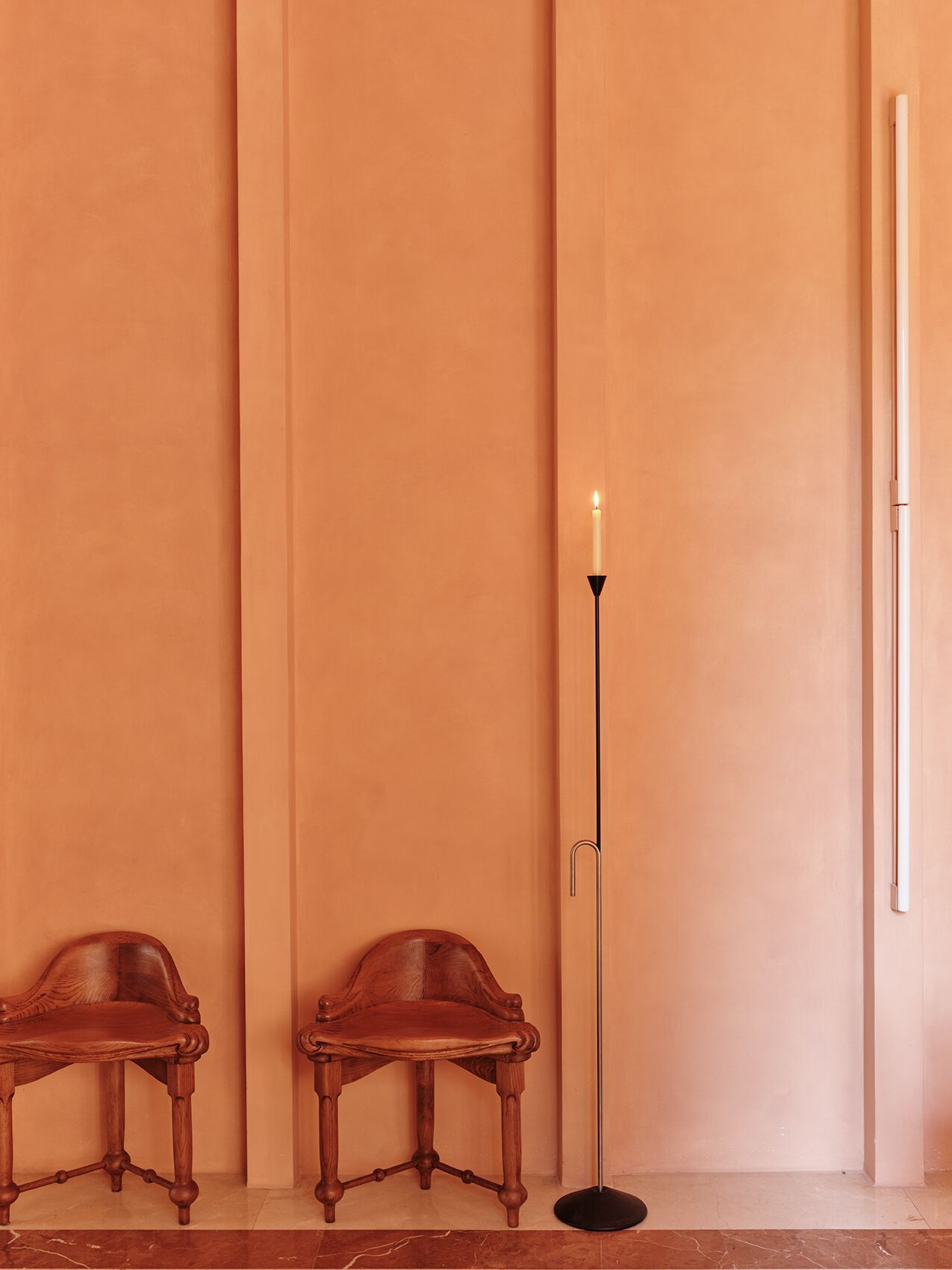 С порошковым покрытием стальной высокий напольный подсвечник BD Barcelona батон ARCH-00122052 - Вид №7