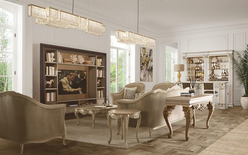 SCAPPINI & C Кресло из ткани с подлокотниками Timeless 3060/1 - Вид №1