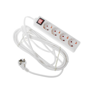 90505869 Удлинитель с заземлением 7059871 4 розетки 5 м LUAZON LIGHTING STLM-0256829