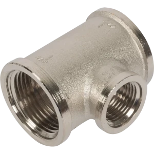 Тройник переходной Valtec внутренняя резьба 1x1/2x1 никелированная латунь VTr.750.N.0604 10515032 STLM-2158409