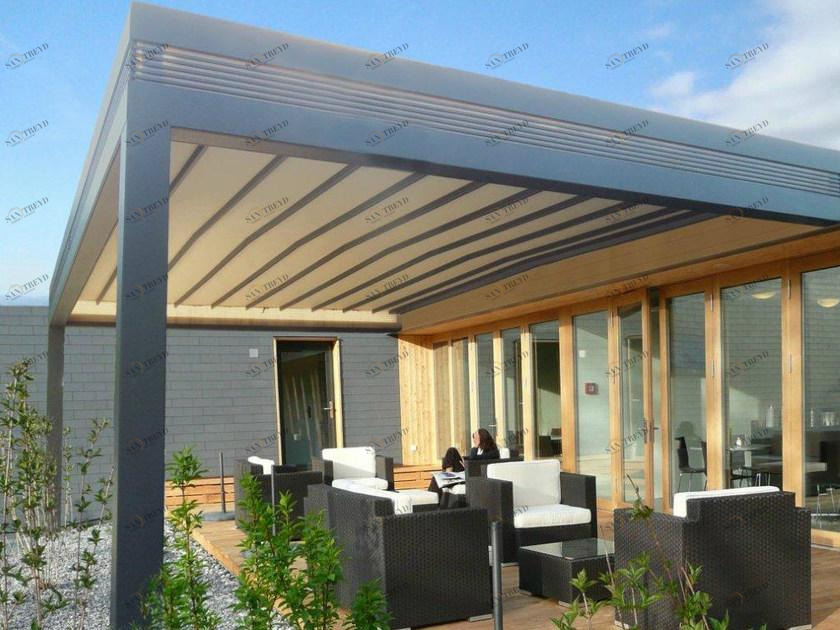 BT Group Пристенная пергола со сдвижной крышкой Pergolife R210 