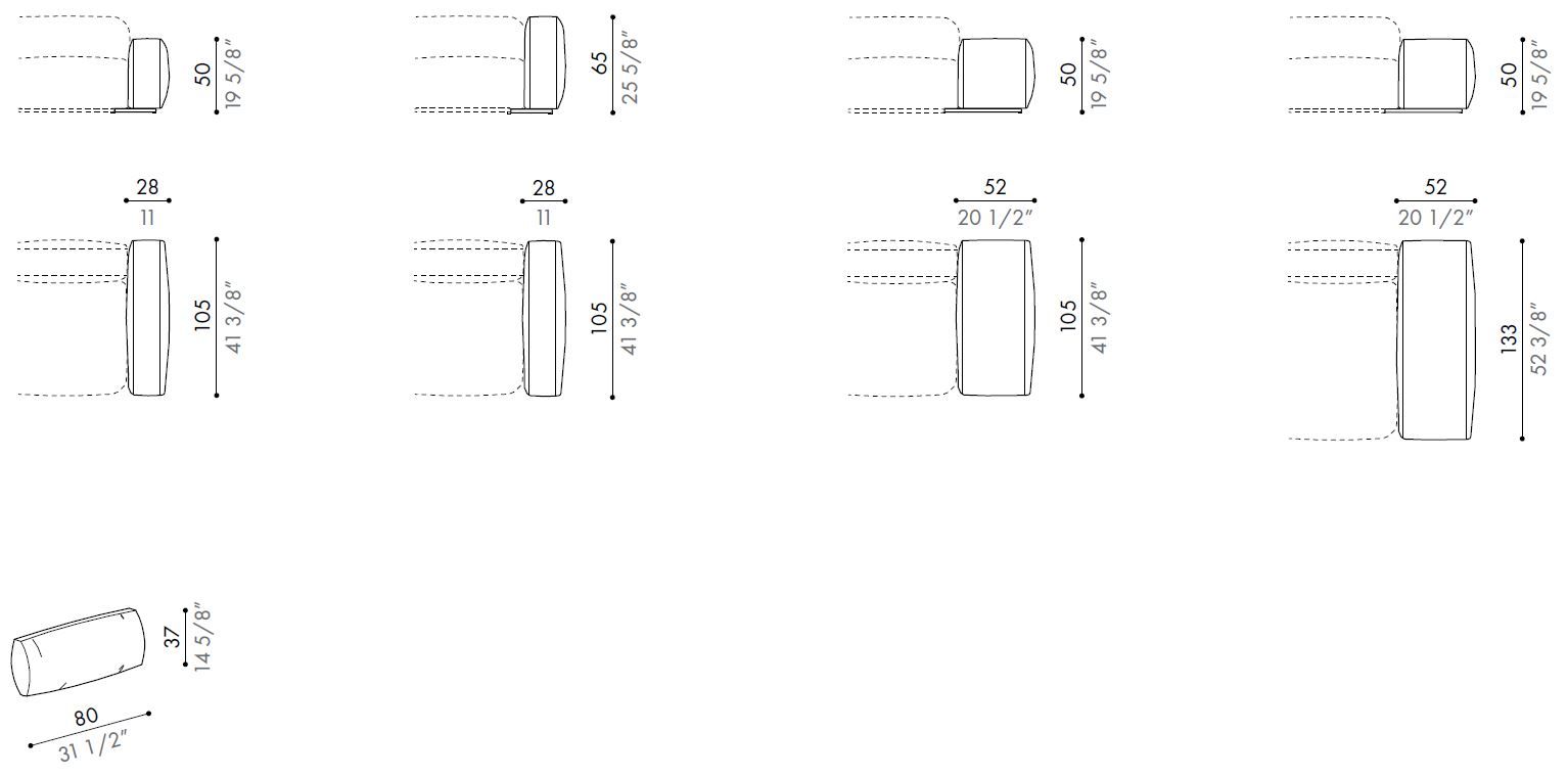 Модульный садовый диван Désirée divani Dorvan ARCH-00128294 - Вид №12