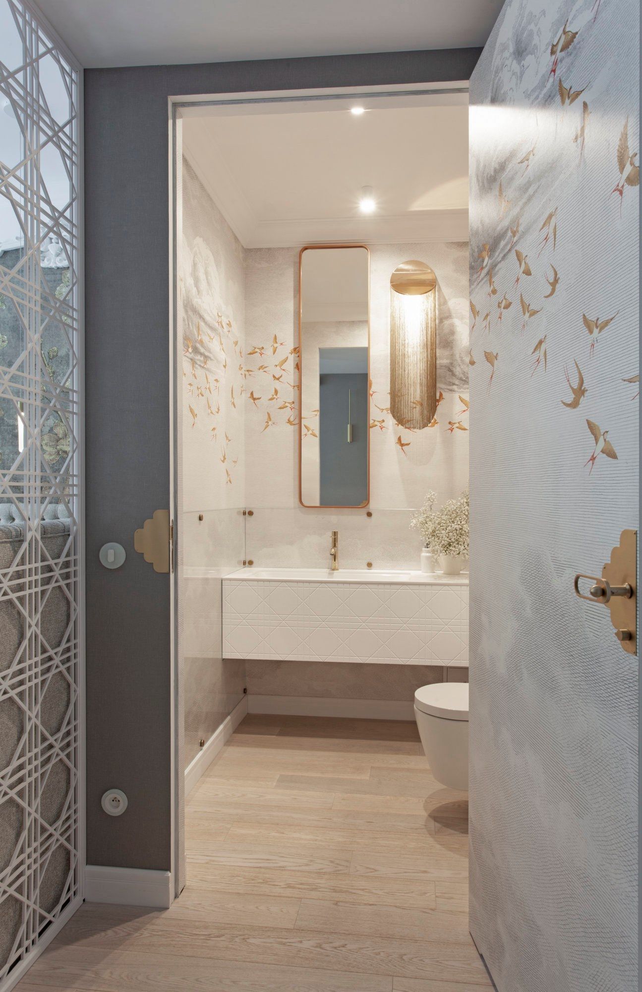 Район бахромой стальной светодиодный настенный светильник Darmes Cé ARCH-00063498 - Вид №18