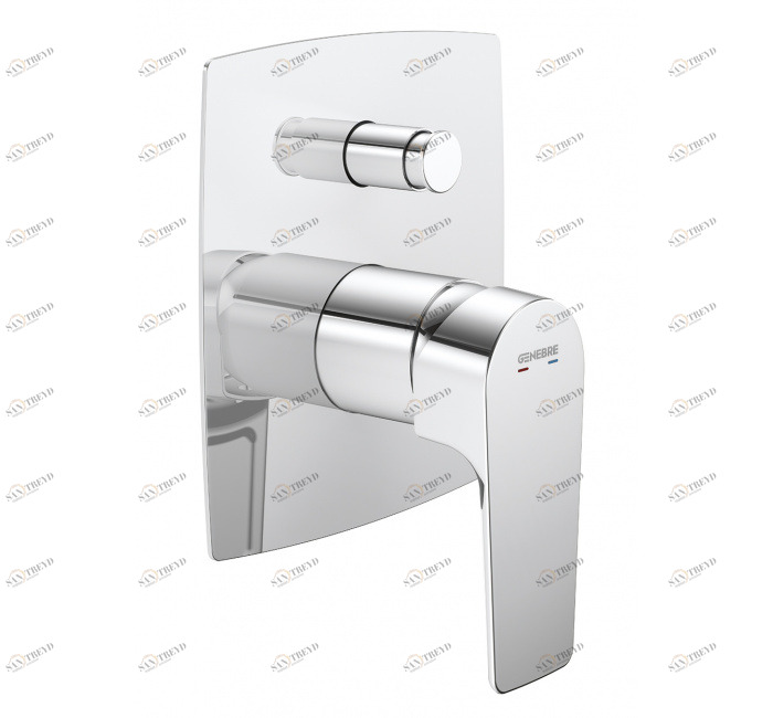 GENEBRE 64116 32 45 66 Смеситель для ванны, однорычажный, с переключателем 