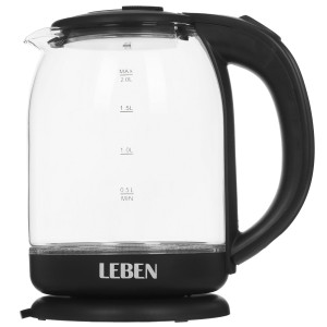 9237198 Электрочайник LEBEN 291-129 прозрачный