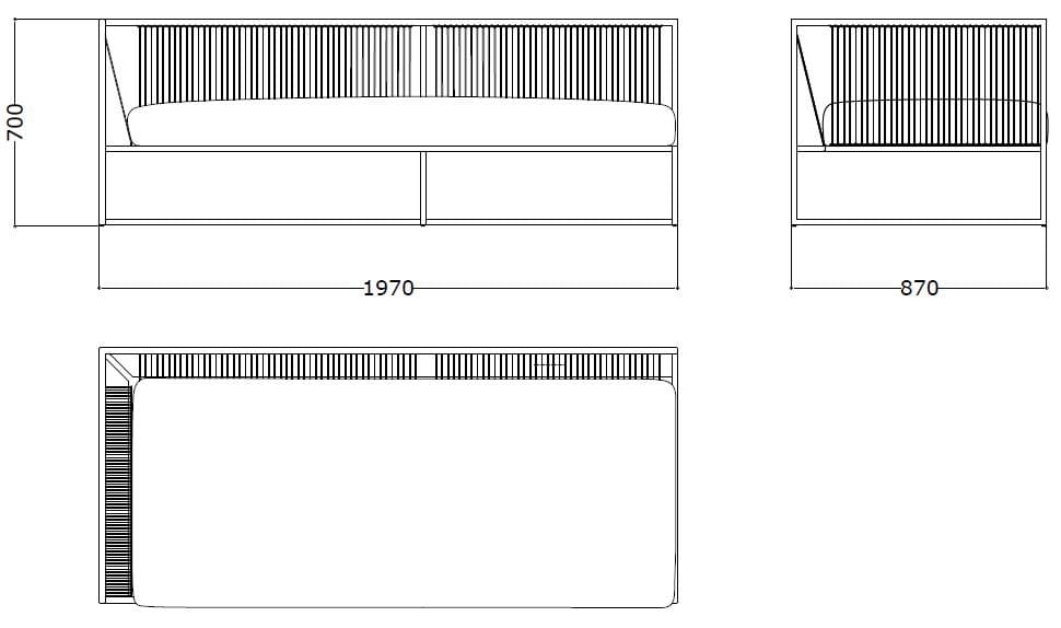 3-местный тканевый диван MDF Italia Арфа ARCH-00140835 - Вид №16
