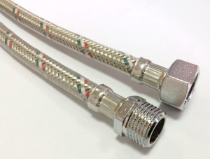 93710168 Гибкая подводка для воды 1/2" гайка-штуцер 1 м COTCOVCH,г/ш,1.0м STLM-0551203 COTALI
