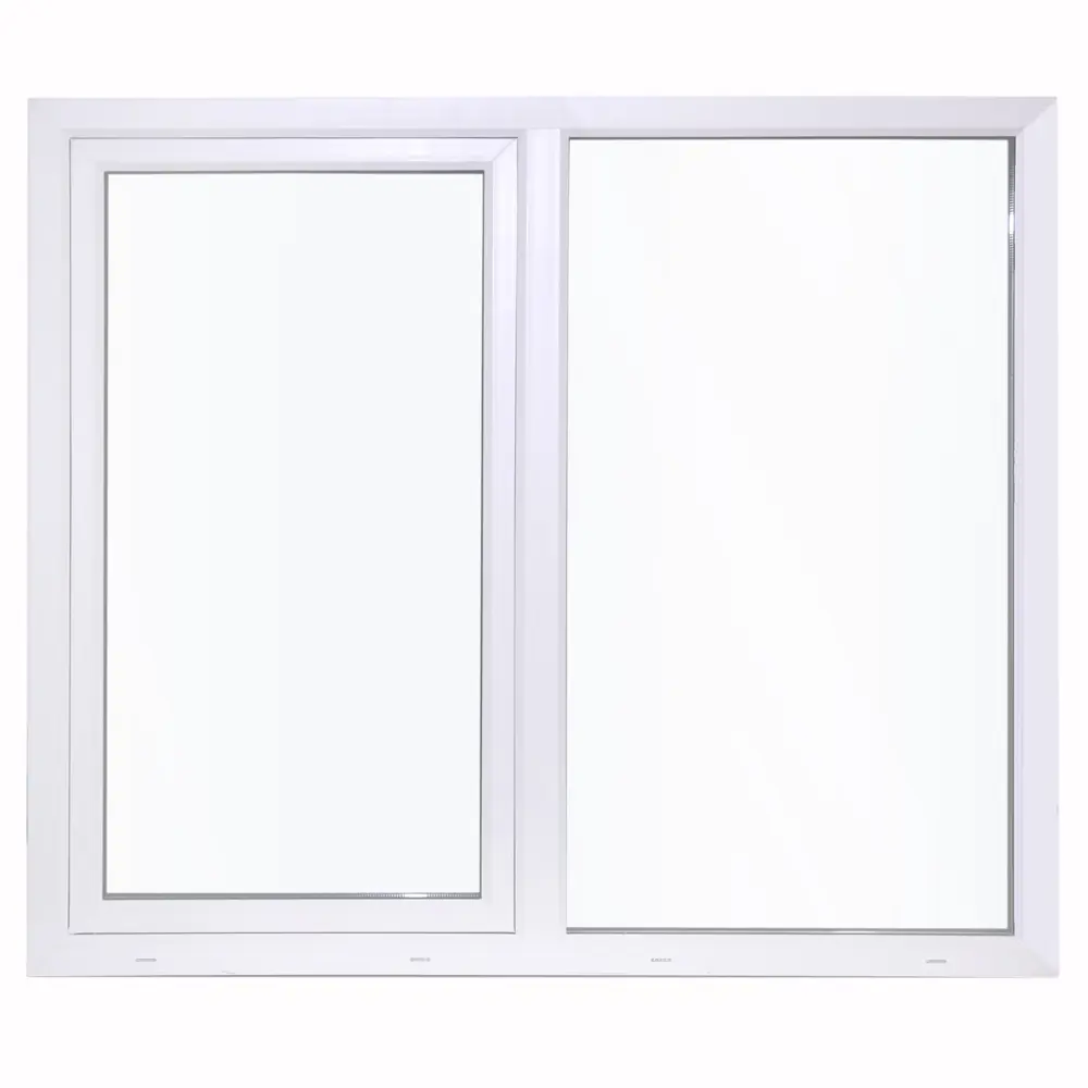 Окно пластиковое ПВХ Deceuninck двустворчатое 1410x1450 мм (ВxШ) двуxкамерный стеклопакет белый STLM-2020797 - Вид №4