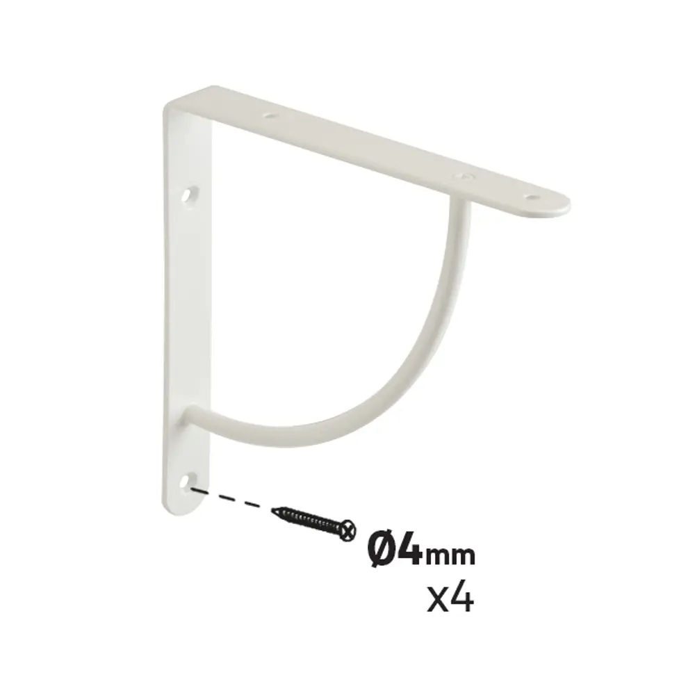 Утилитарный кронштейн Bi Bop 18x18 см нагрузка до 30 кг цвет белый Santreyd Bibop STLM-2058096 - Вид №2