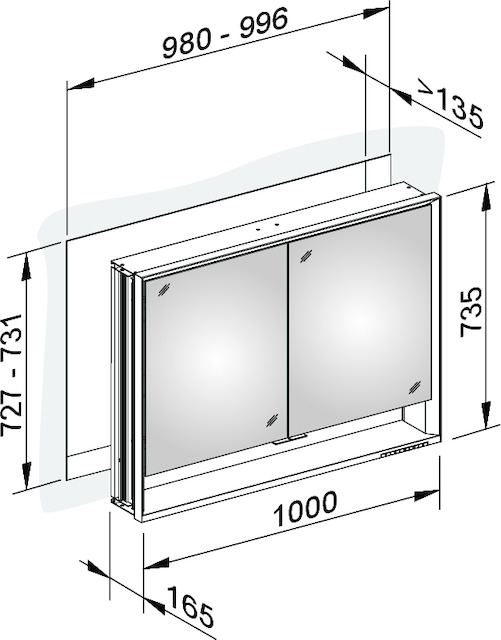 14314171301 Зеркальный шкаф KEUCO Royal Lumos - Вид №3