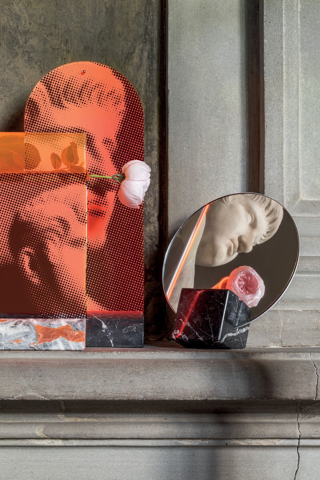 Настольное зеркало / фоторамка из черного мрамора Marquina и PMMA Poltronova Офелия, Spera и Vanitas ARCH-00036116 - Вид №2