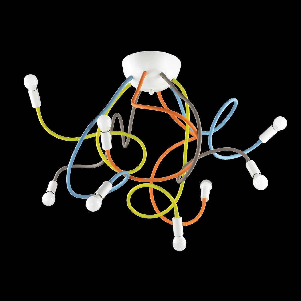 Потолочная люстра Ideal Lux Multiflex PL8 Color IDEAL LUX ДИЗАЙНЕРСКИЕ, MULTIFLEX 00-3888599 Желтый;красный;разноцветный  - Вид №1