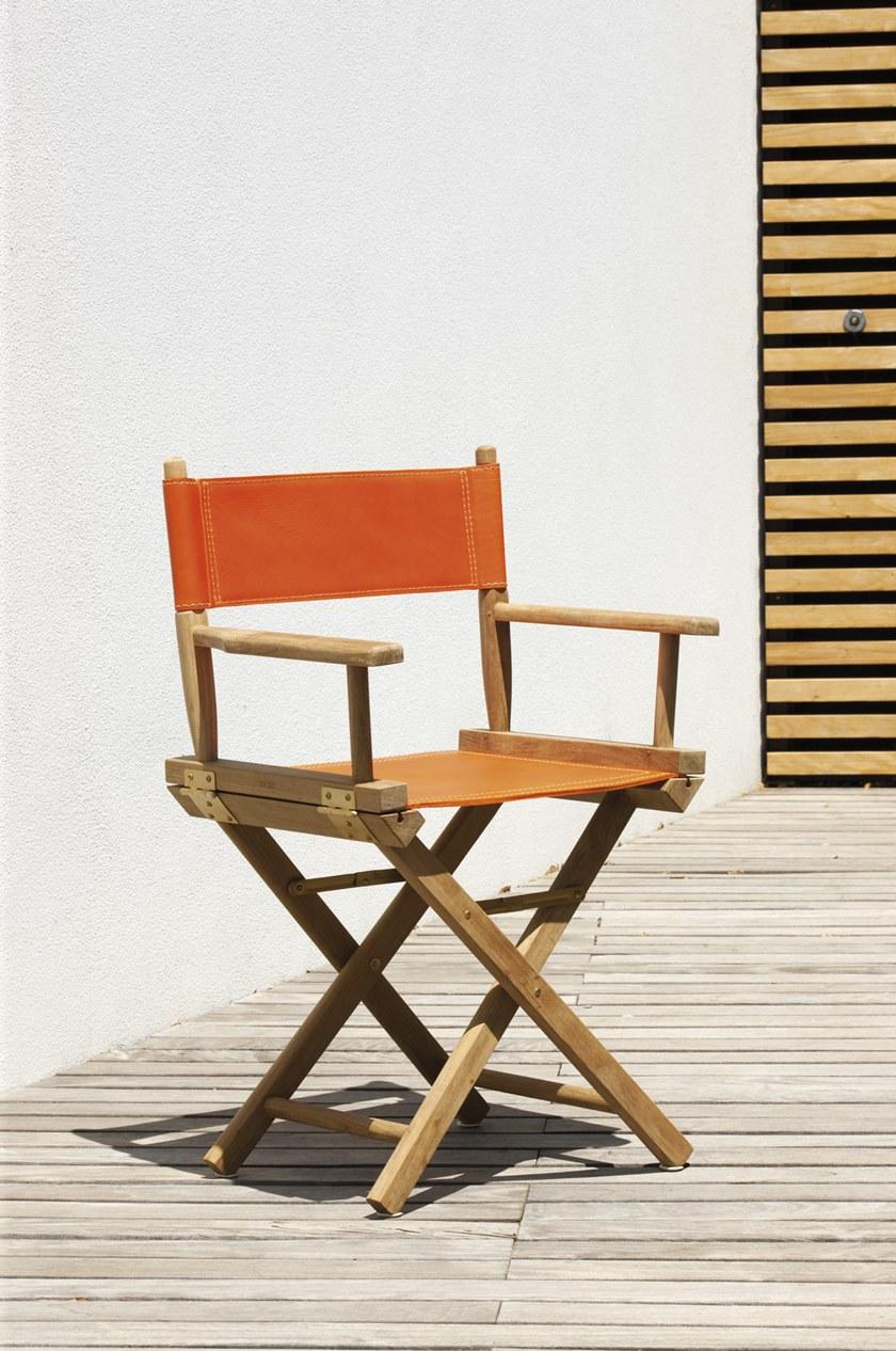 Unopiù Складное кресло из тика и кожи Ginger Gintpa - Вид №1