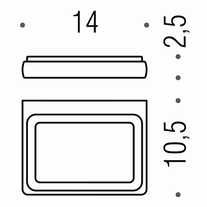 B6201 GL Мыльница настенная (золото) COLOMBO LULU Colombo Design - Вид №1