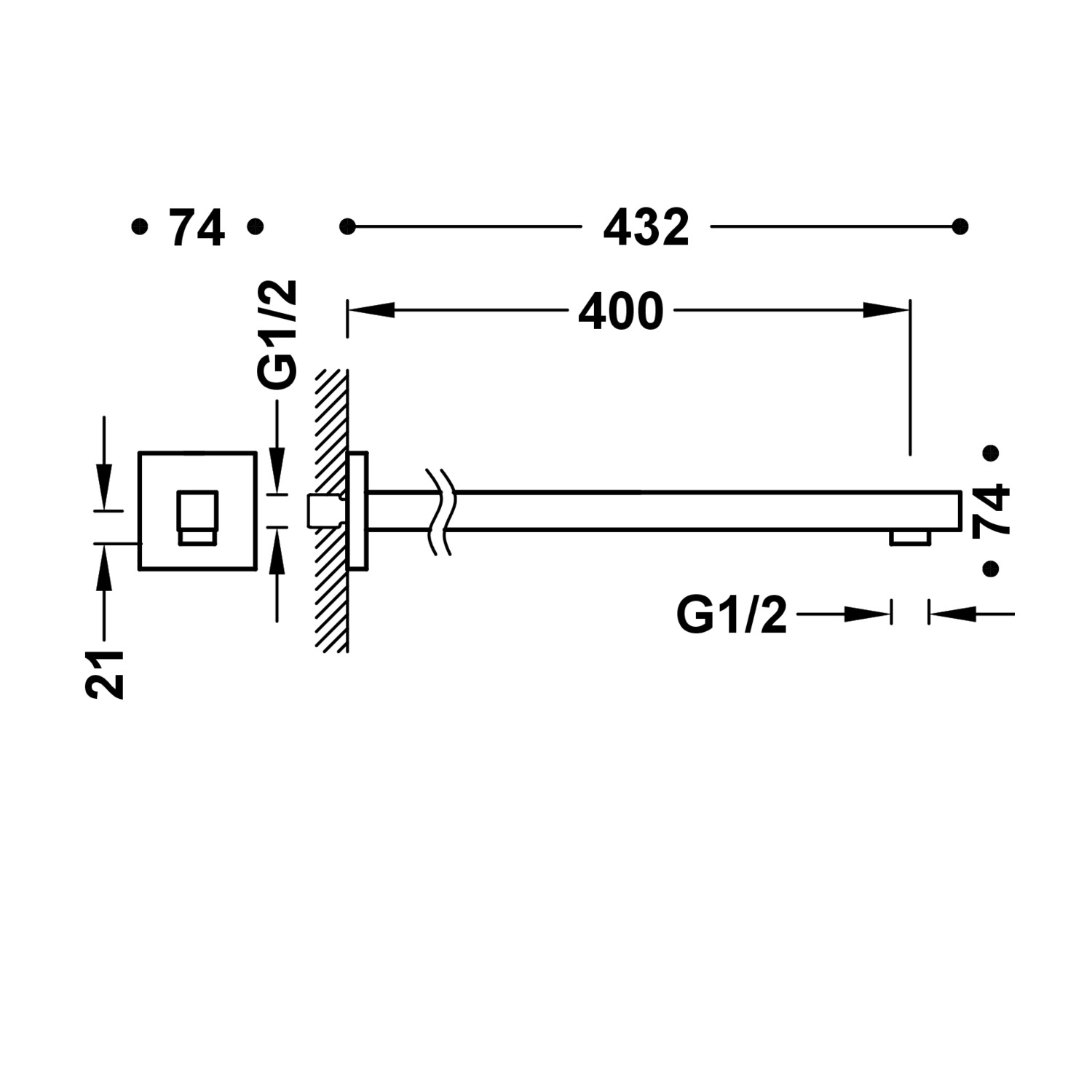 Настенный кронштейн-13413940 TRES Showers - Вид №1