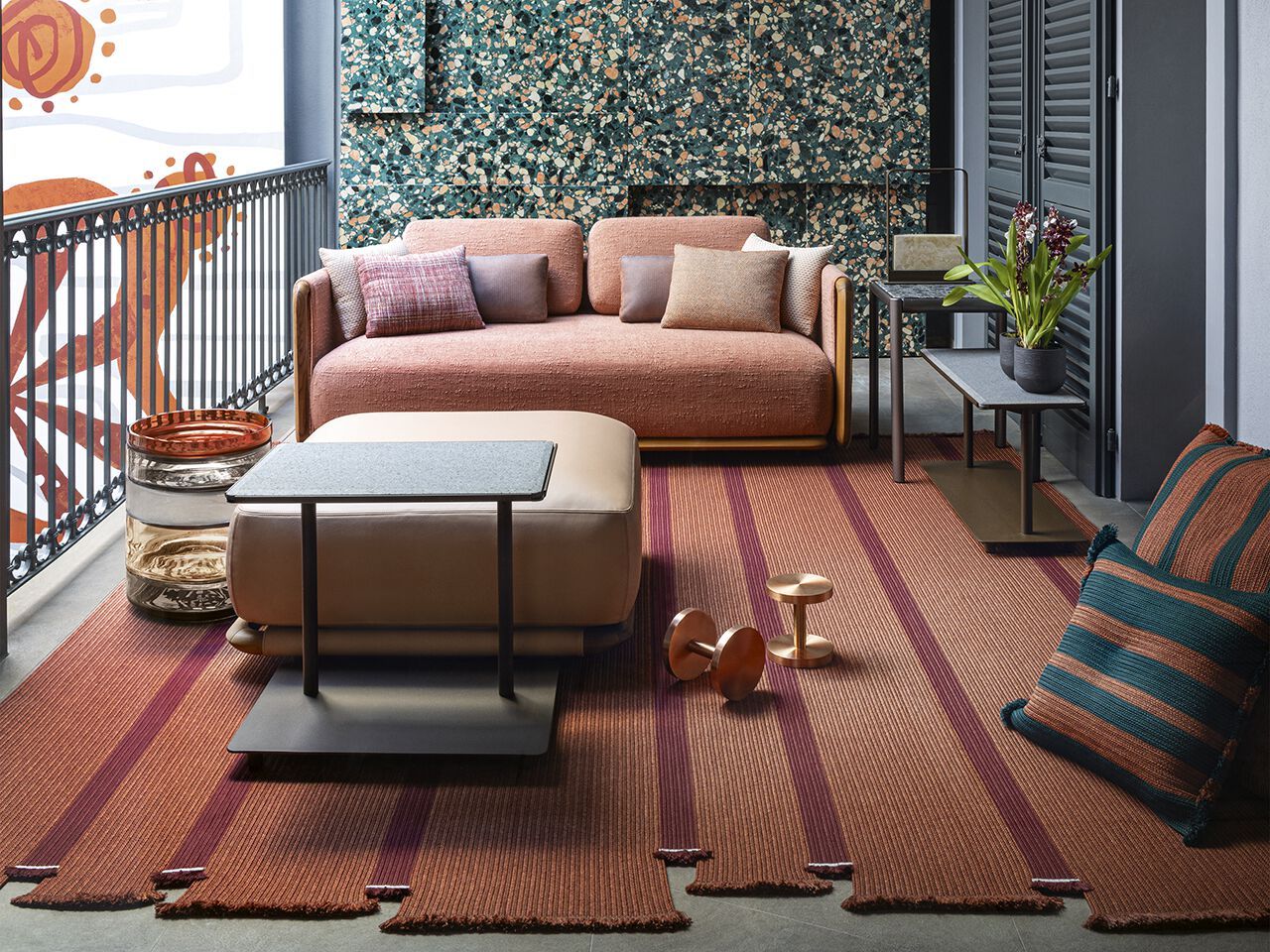 Тканевый модульный садовый диван Giorgetti Moorea ARCH-00036468 - Вид №3