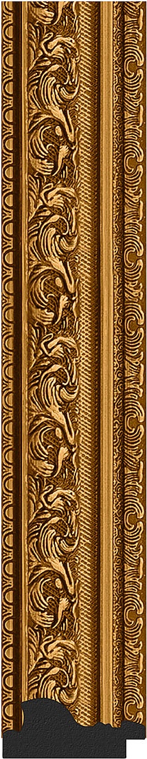 BY 3966 Зеркало в багетной раме - виньетка состаренное золото 56 mm EVOFORM Octagon - Вид №3