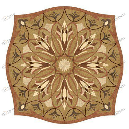 Художественный паркет Da Vinci Розетка 26-084 Дуб Селект (Гладкая) х1000диаметр мм 260090084