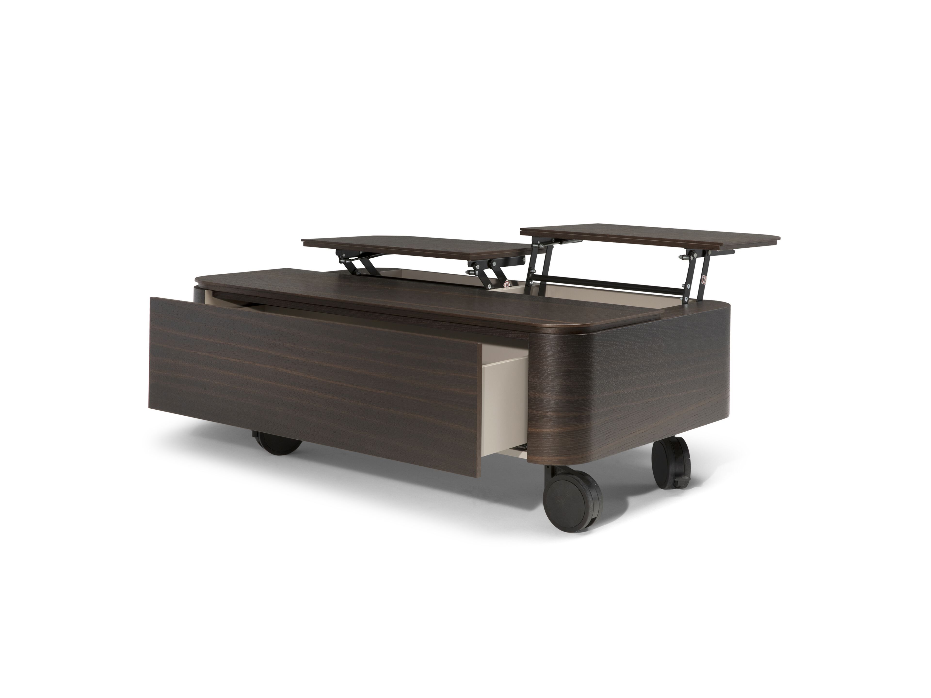 Деревянный журнальный столик с колесами и отсеком для хранения Natuzzi Italia SQUARE ARCH-00091390 - Вид №13