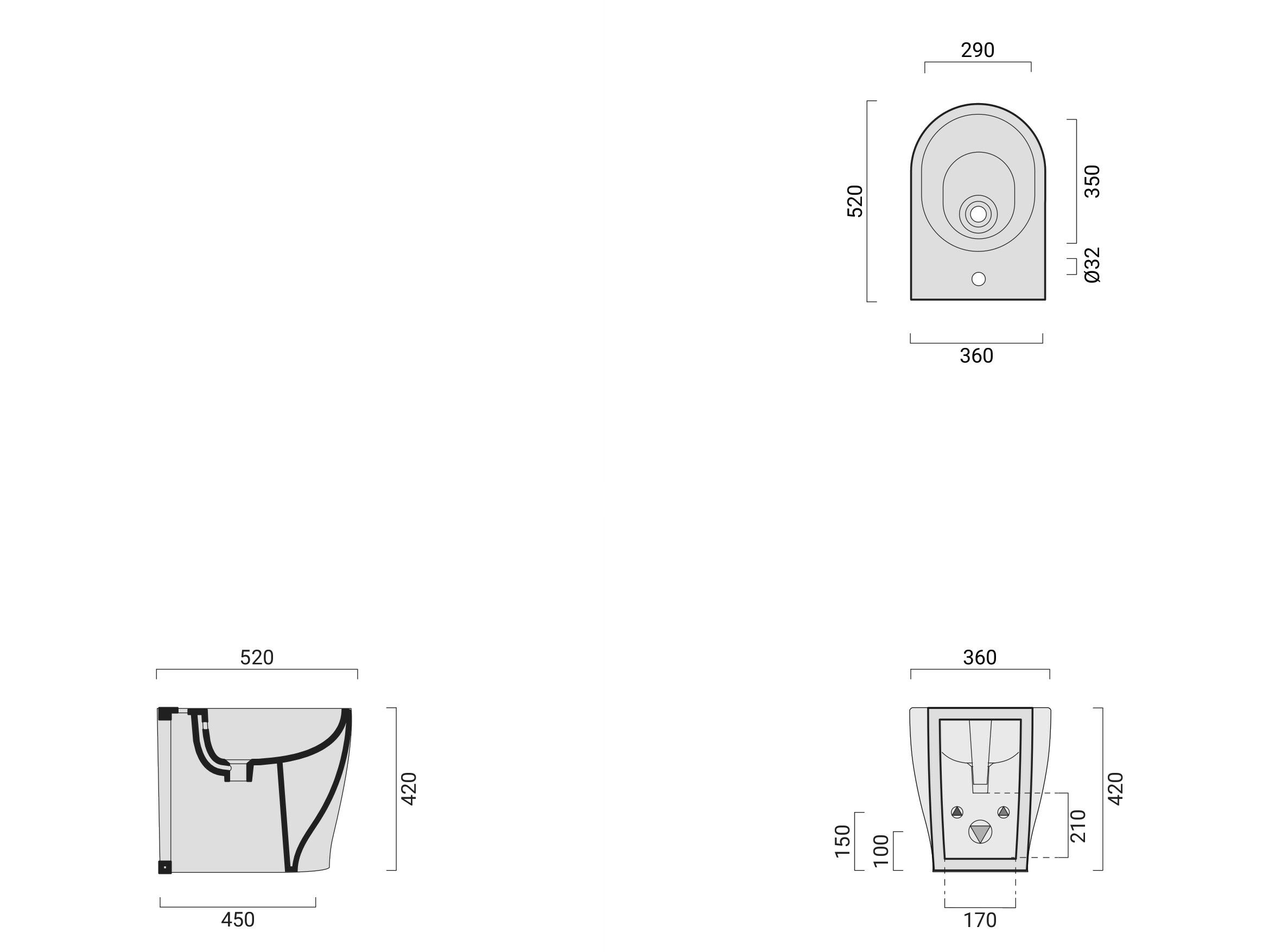 Керамическая напольная сантехника Domus Falerii несколько ARCH-00038012 - Вид №6