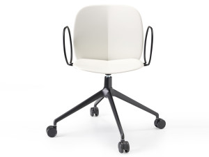 Стул инженерного пластика с колесами с подлокотниками