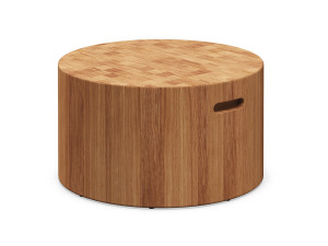 Круглый низкий стол из тикового дерева