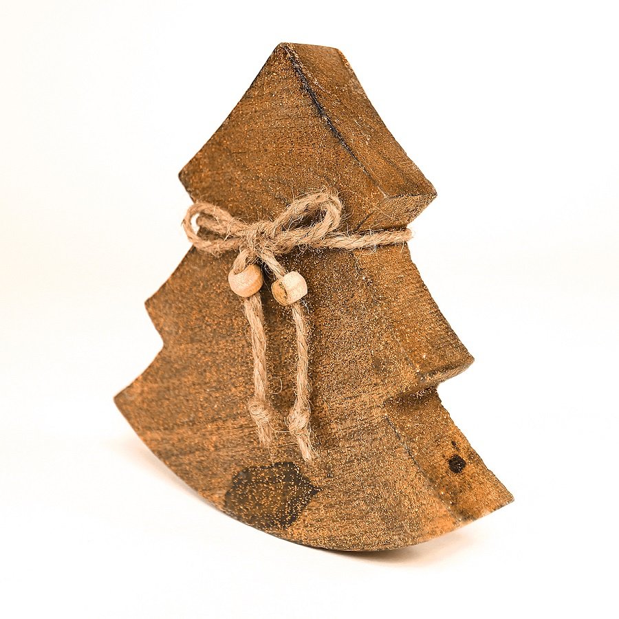 Украшение новогоднее "Ель деревянная" Wooden tree, 15х14х2,5 см ENJOYME  253082 Золото  - Вид №1