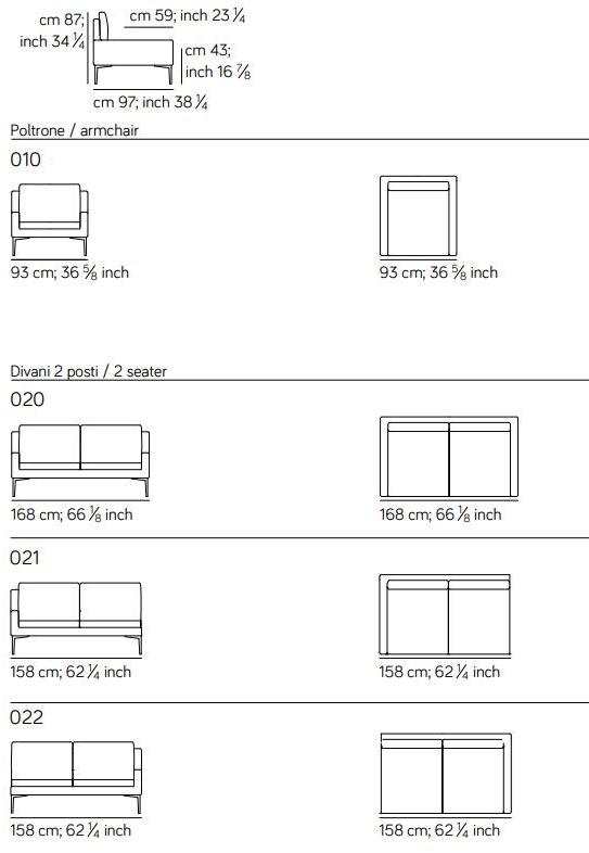 AMURA 3-х местный кожаный диван Elsa Am007.060 - Вид №1