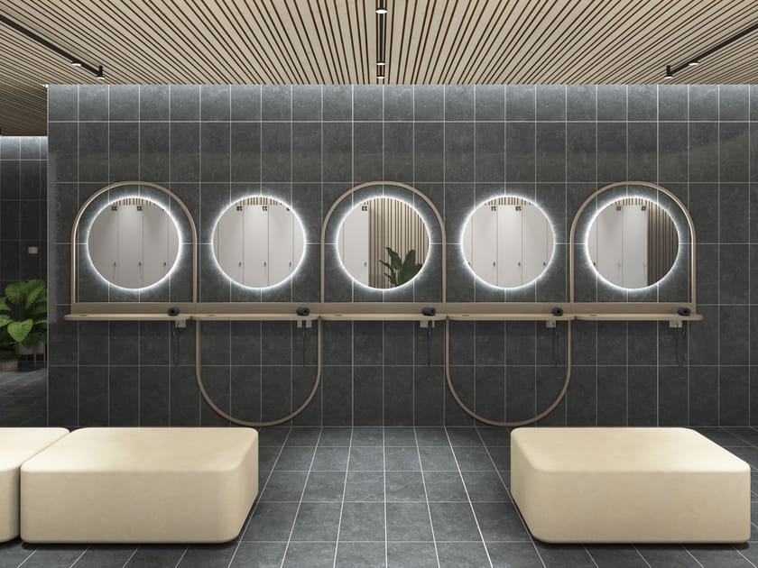Зеркальные станции со встроенным освещением MOBILIFICIO SANGIORGI Made to fit ARCH-00022721