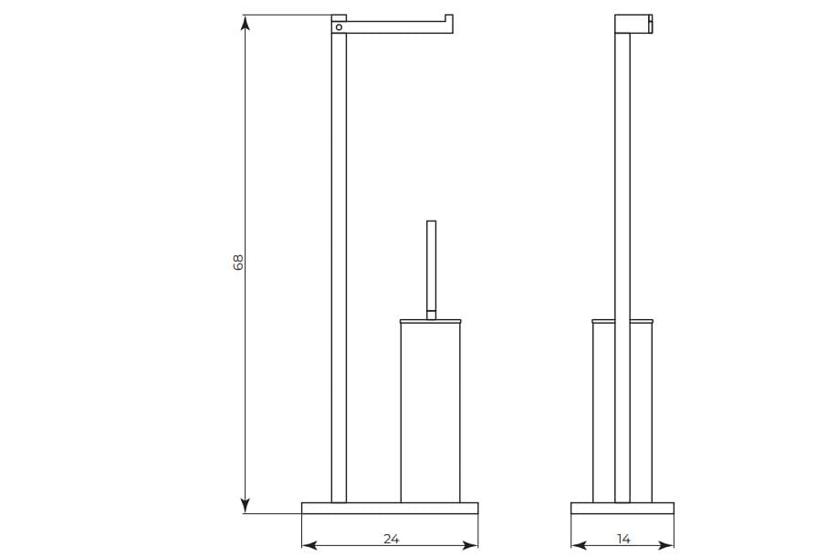 Латунный держатель для туалетной щетки / туалетной щетки Gaia Mobili Complements ARCH-00141449 - Вид №2