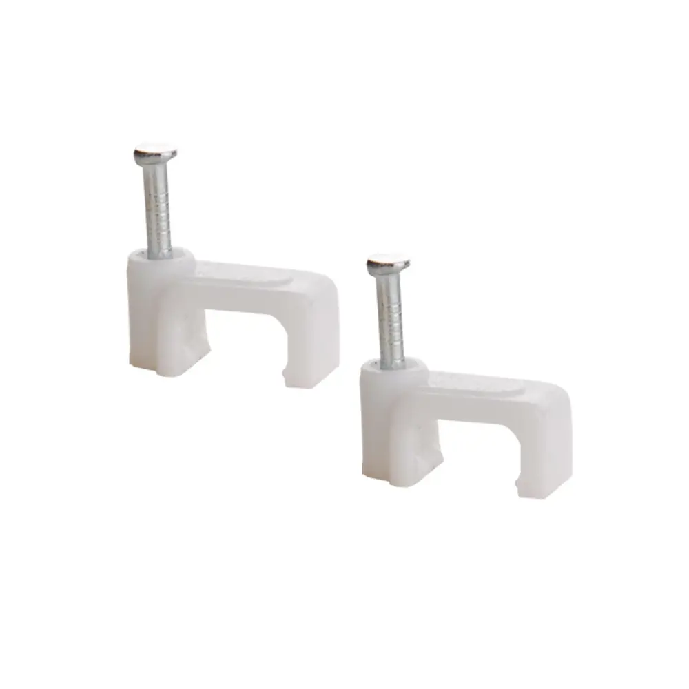 ЭКОПЛАСТ Скоба для кабеля плоская 12 мм с гвоздем (50 шт) 18176637 STLM-0009840