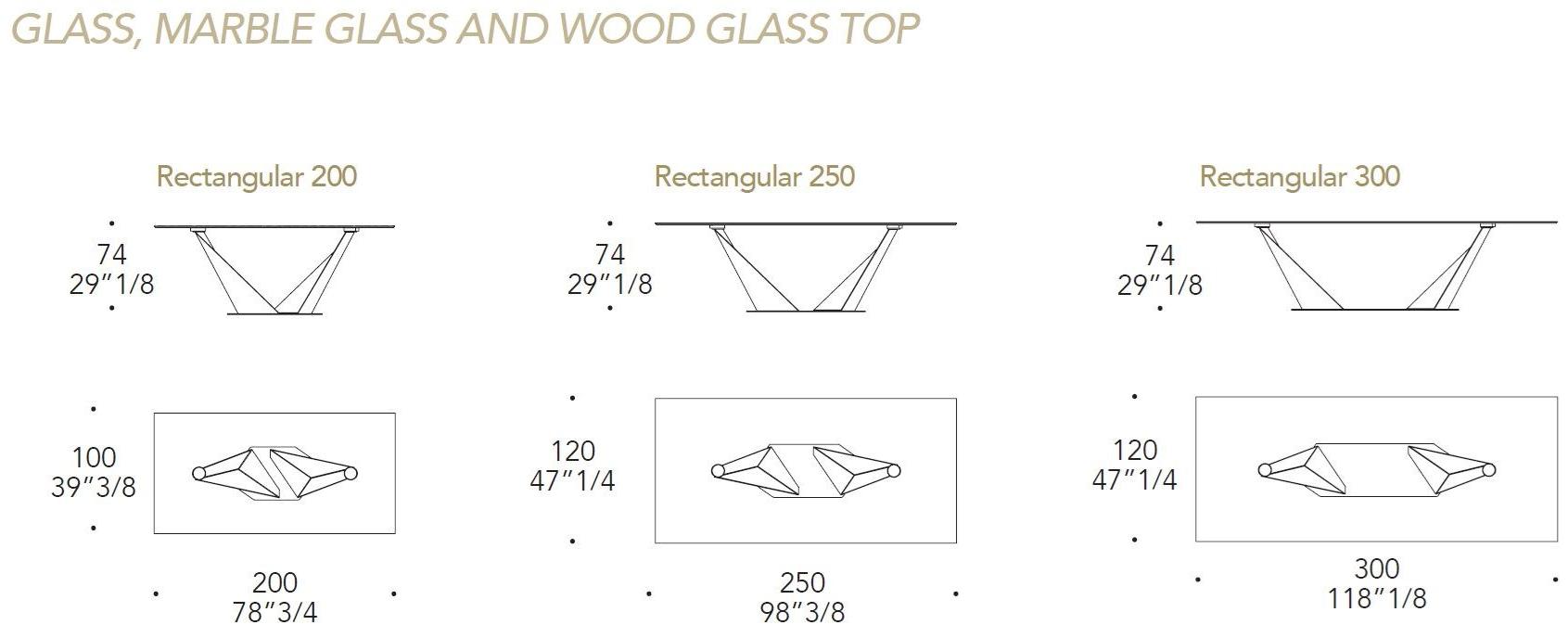 Reflex Восьмиугольный стеклянный стол на металлической основе sun-id-1512827 - Вид №3