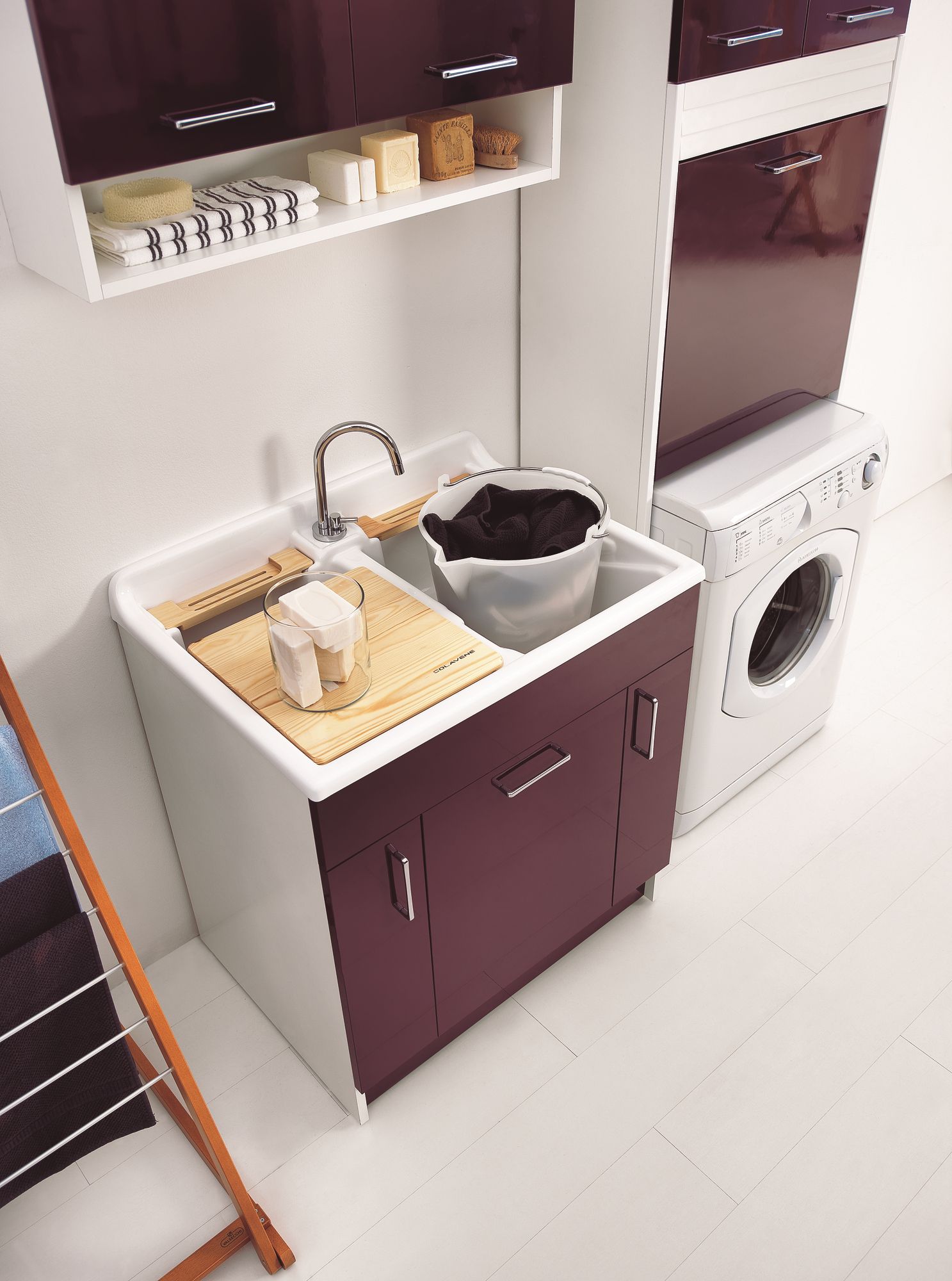 Шкаф для белья с бельевой стойкой COLAVENE Twist ARCH-00037812 - Вид №4