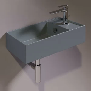 AG50CEMENTOMATT Подвесная раковина настенная прямоугольная Simas Agile серая