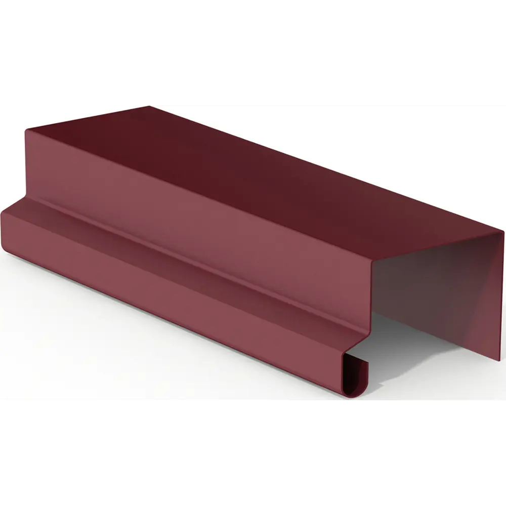 П-планка для профнастила 20x10x15 мм 2 м 0.4 мм RAL 3005 вишневый ВЕГА STLM-2000407