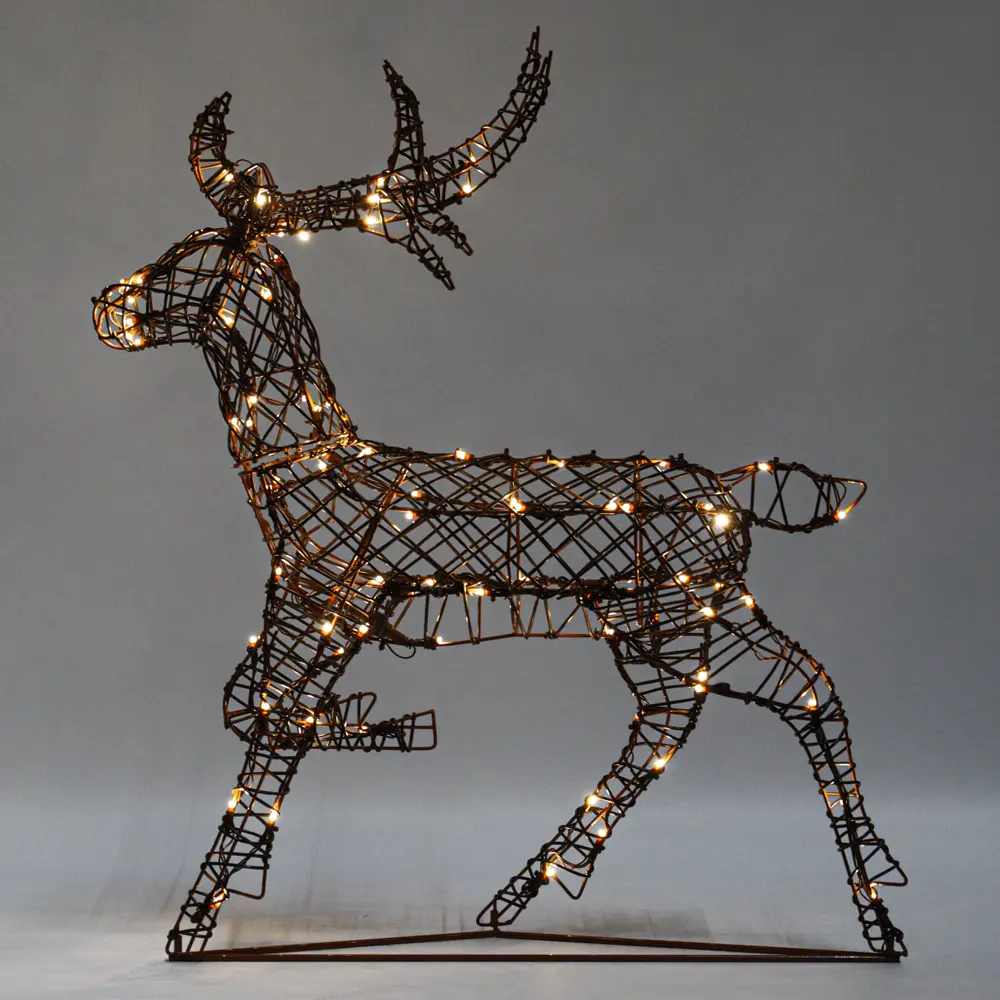 89367763 Набор светящихся новогодних фигур "Олени с санями" IP44 240LED STLM-1395751 Santreyd  - Вид №12