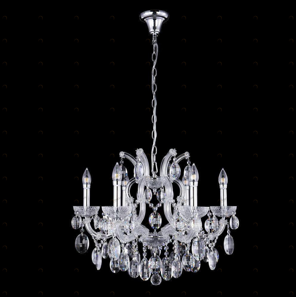 Подвесная люстра Crystal Lux Hollywood SP6 Chrome CRYSTAL LUX ДИЗАЙНЕРСКИЕ, HOLLYWOOD CHROME 00-3888419 Прозрачный;хром 