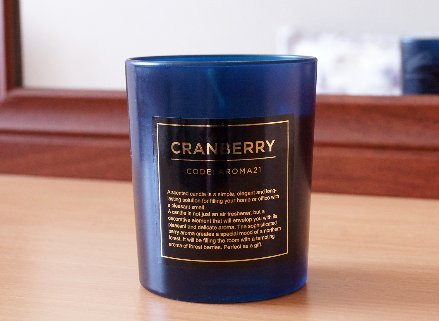 82625940 Свеча ароматическая «Cranberry», цвет синий STLM-0032270 Santreyd  - Вид №1
