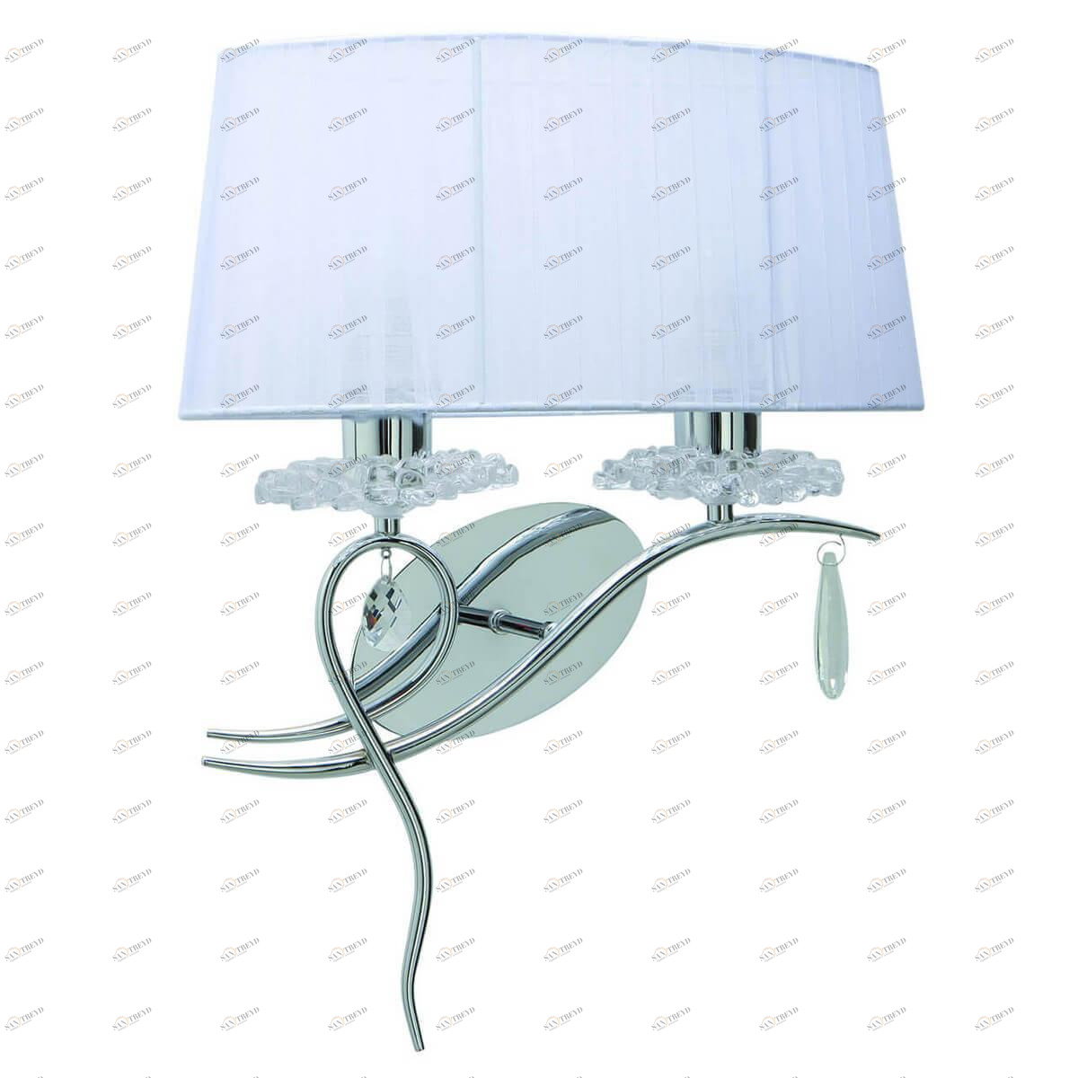 Бра с абажуром на 2 лампы белое Louise 5276 MANTRA LOUISE 00-3927973 Белый