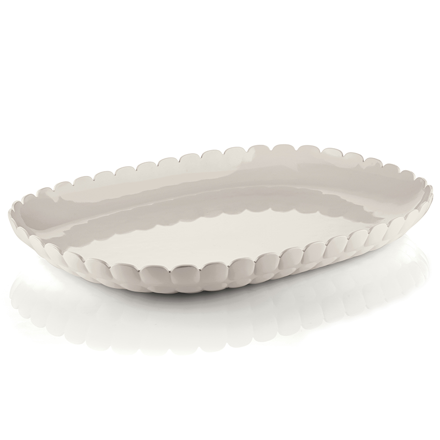 279600156 Блюдо tiffany, 45 см, акрил, молочно-белое Guzzini 