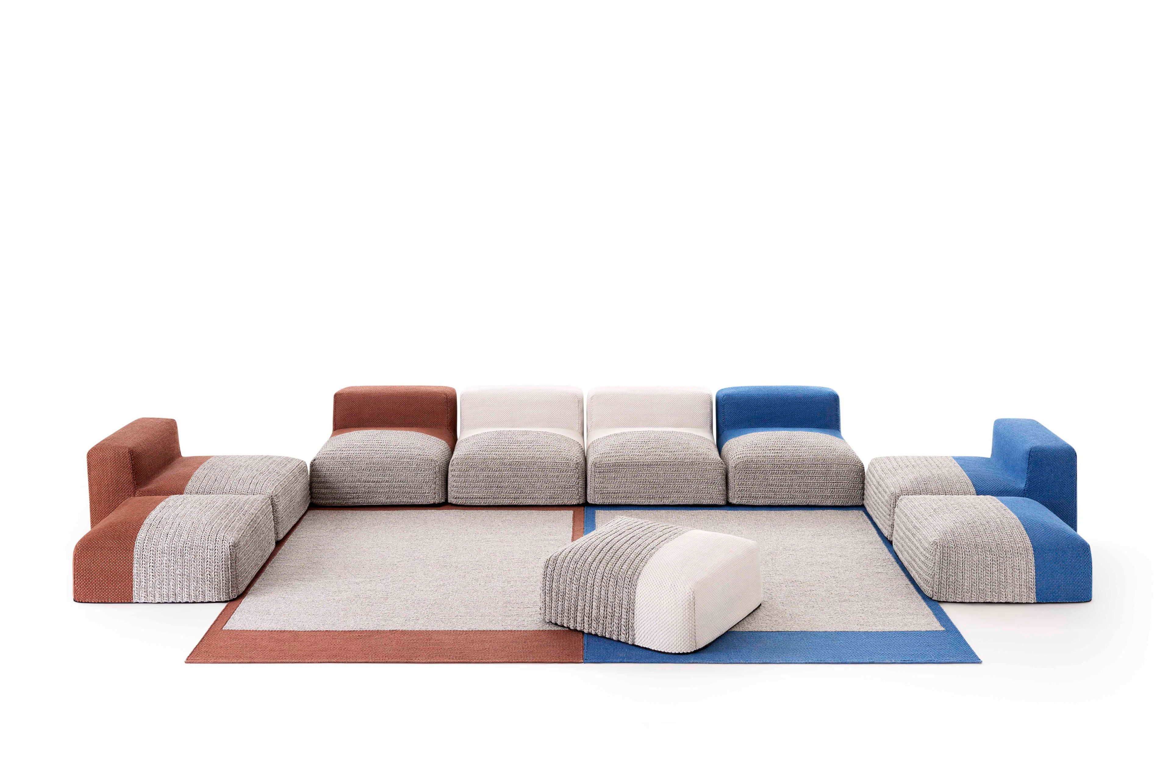 Переработанный ПЭТ квадратный садовый пуфик GAN Mangas Outdoor ARCH-00036754 - Вид №12