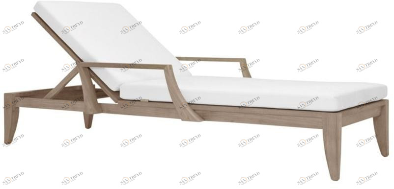 JANUS et Cie Садовая кушетка из тика с подлокотниками Relais sun-id-1393222