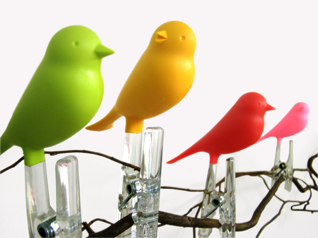 Прищепки Sparrow 4 шт. зеленые Qualy QL10066GN - Вид №4