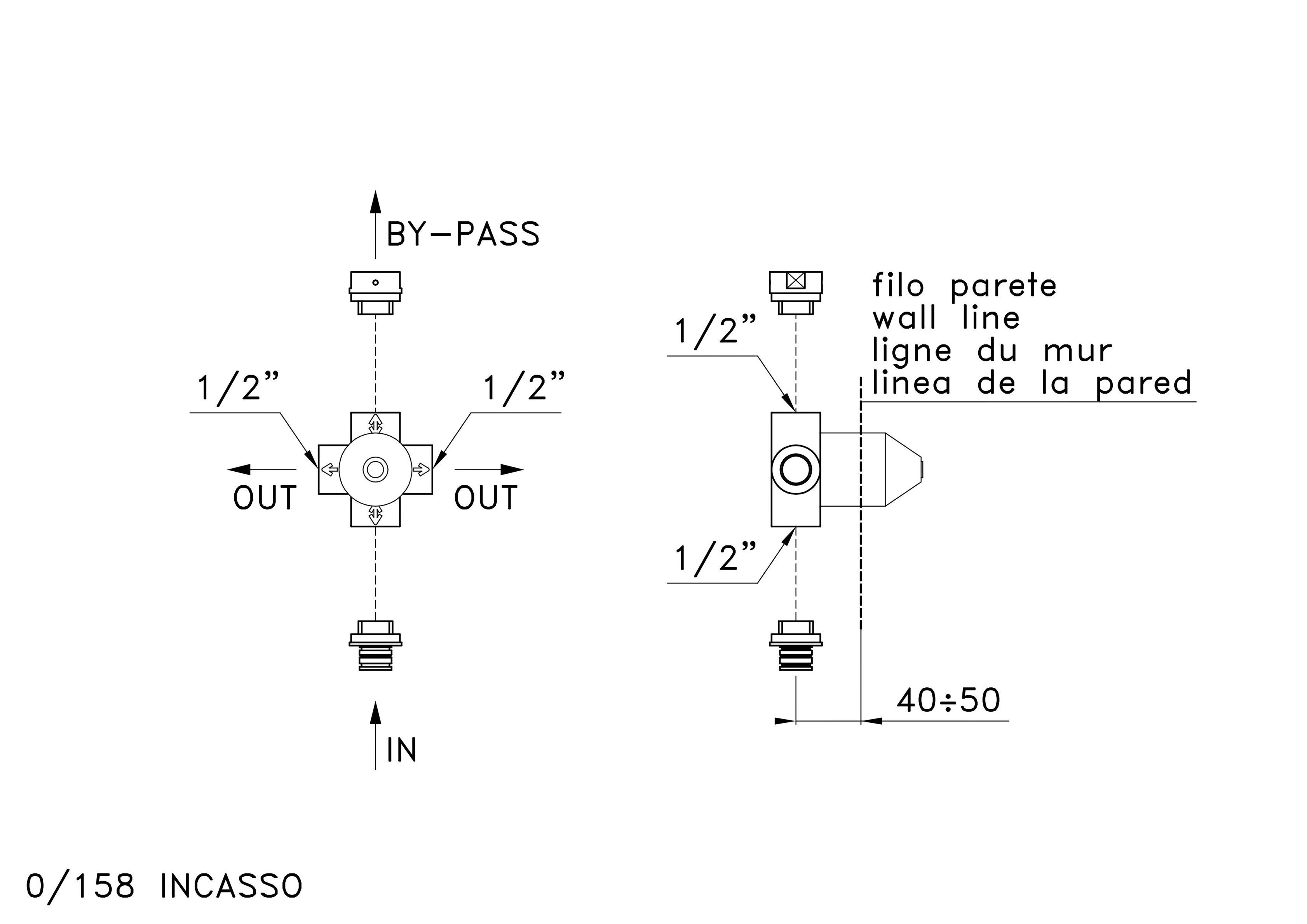 Дистанционное управление на стене RUBINETTERIE STELLA ARCH-00016409 - Вид №2
