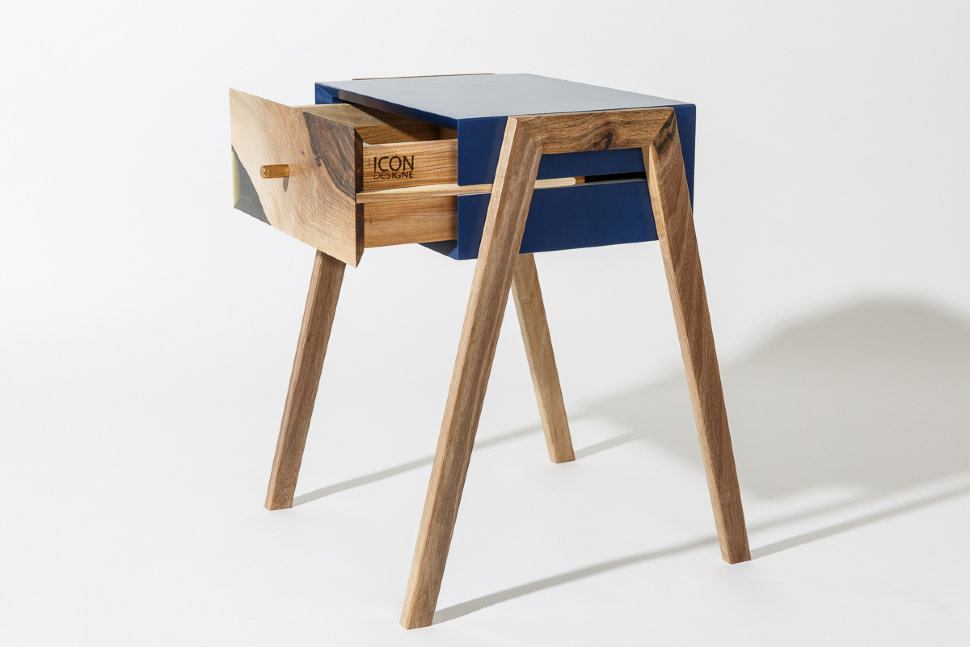 Тумбочка прикроватная с ящиком коричневая Storm G ICON DESIGNE STORM 177933 Коричневый - Вид №6