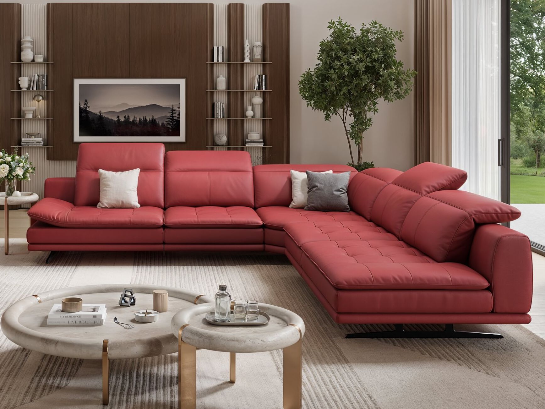 Кожаный угловой диван Sofanella Ницца ARCH-00044465 - Вид №2