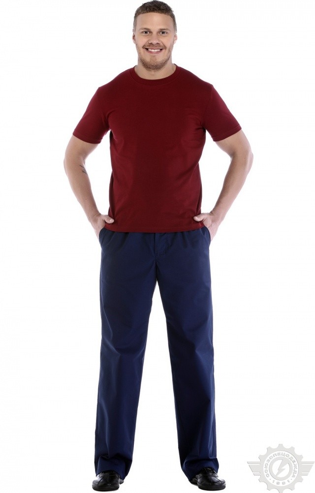 4958282 Футболка бордовая  Одежда для официантов  размер 4XL (60-62) Спецодежда  - Вид №8