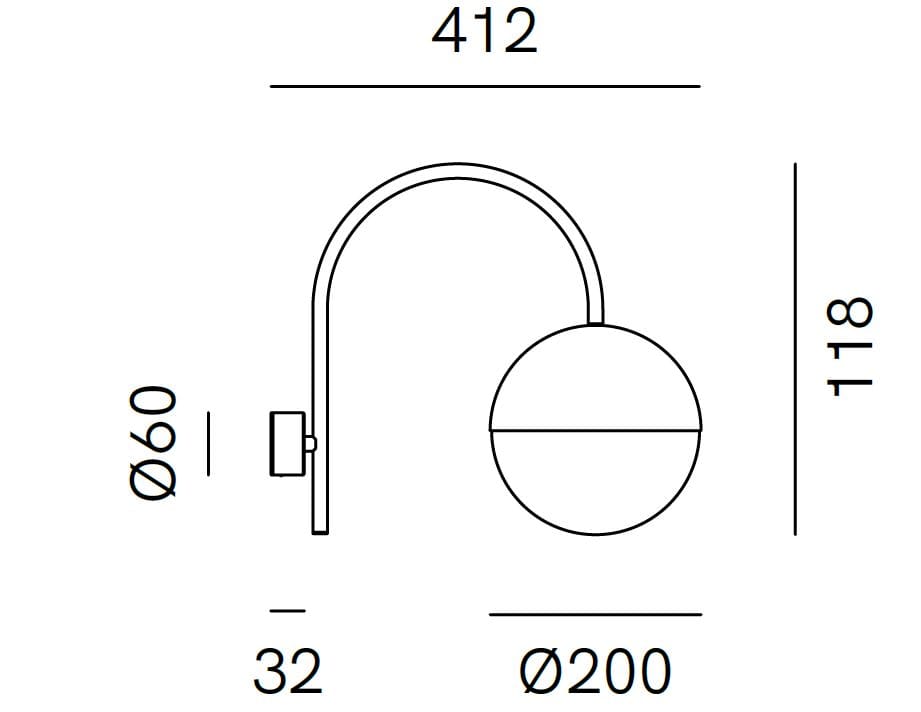 Латунная светодиодная наружная настенная лампа Il Fanale сфера ARCH-00135255 - Вид №2