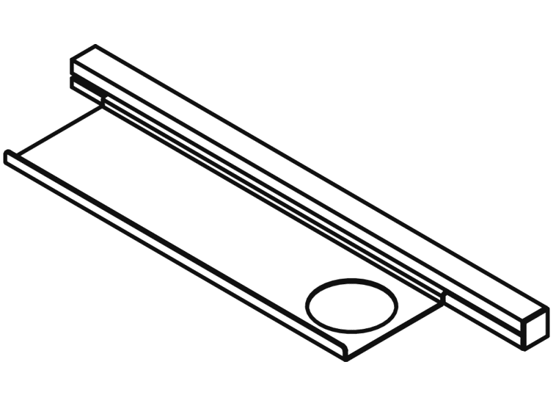 950.13.0003 Профиль для умывальника с полкой HEWI USA Produkte  - Вид №3