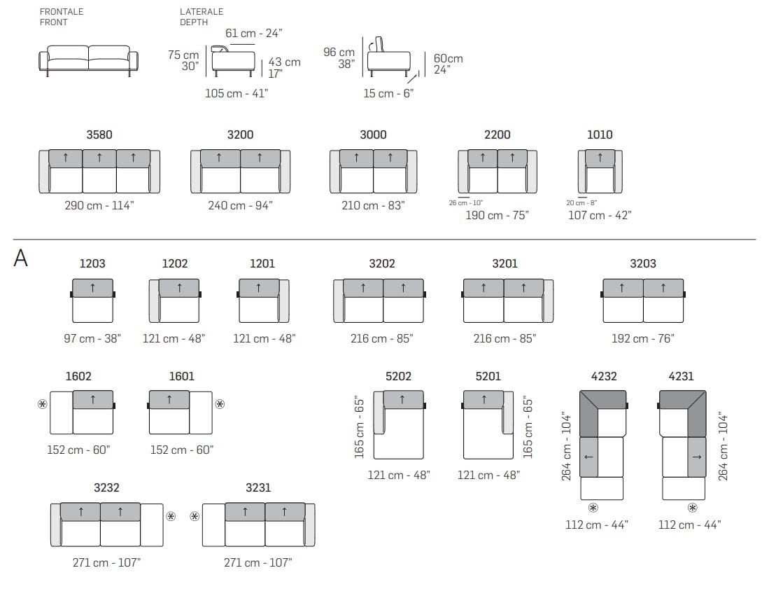 Кожаный диван с подголовником NICOLINE WING ARCH-00069668 - Вид №6